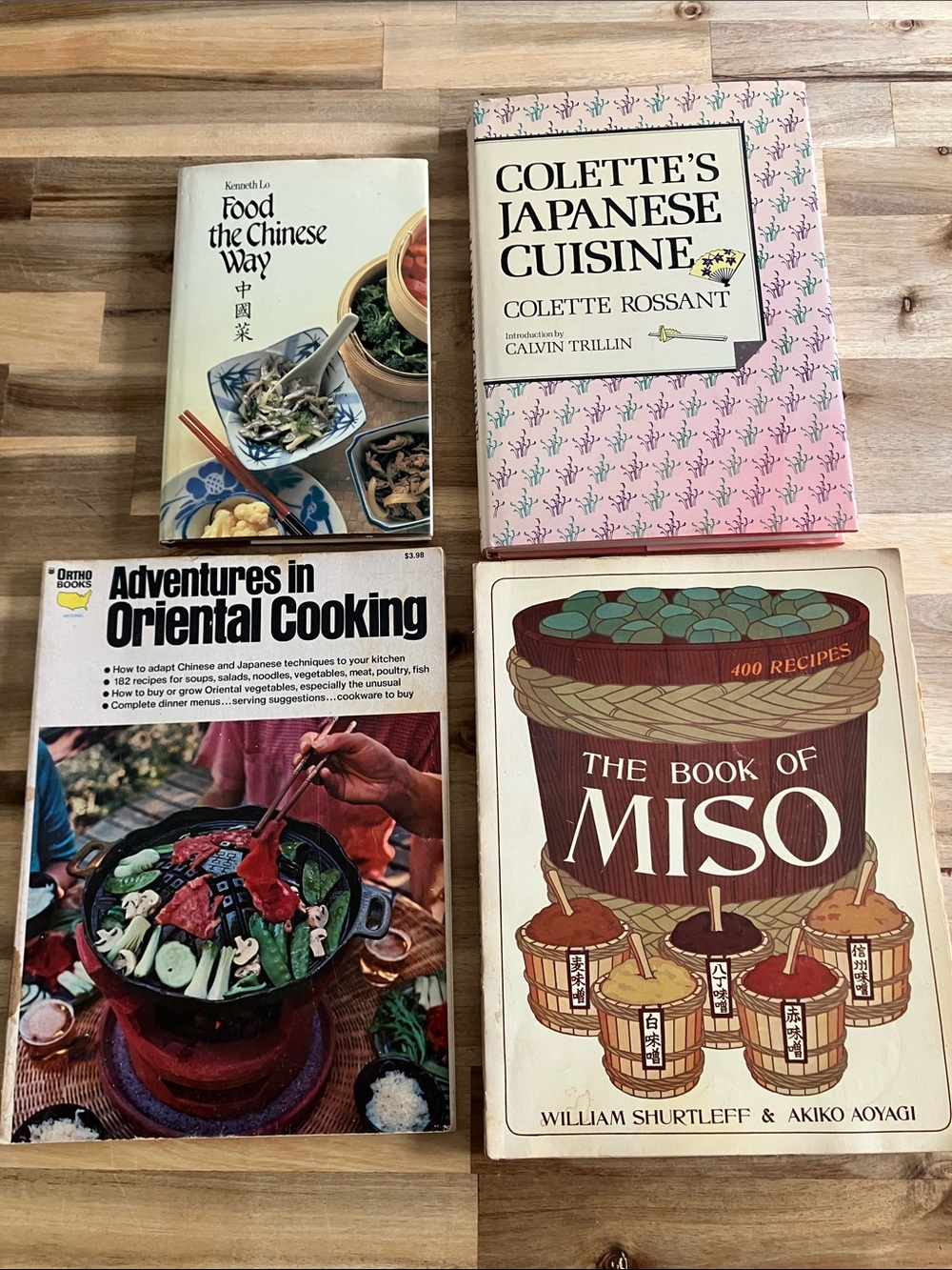 Bundle of Four Vintage Chinese and Japanese Cookbooks